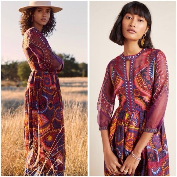 Anthropologie+ Maren Dress with embroidery - Picture 3 of 7